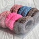 Резинка в коробке (вязка), 4,5 см, серо-розово-пудровая, упаковка 12 шт.
