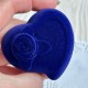 Коробочка для прикрас бархатна, 6х6х3,5 см, серце, темно-синя, упаковка 1 шт. Коробочка для прикрас бархатна, 6х6х3,5 см, серце, темно-синя, упаковка 1 шт.