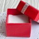 Коробочка для украшений квадратная, 4х4х3 см, красная, с парчовой ленточкой, 1 шт.
