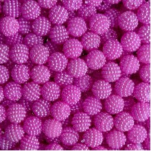 Бусина в пупырышку (круглая), 10 мм, розовая, упаковка 500 г
