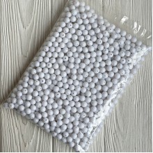 Бусина акриловая, 10 мм, белая, упаковка 500 г