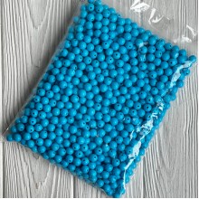 Бусина акриловая, 10 мм, бирюзовая, упаковка 500 г