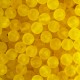 Бусина прозрачная матовая, 10 мм, желтая, упаковка 500 г