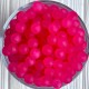 Бусина прозрачная матовая, 10 мм, светло-малиновая, упаковка 500 г