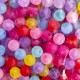 Бусина прозрачная матовая, 10 мм, цветной микс, упаковка 500 г
