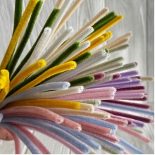 Синельная проволока простая, 6 мм х 30 см, пастельный микс, 100 шт.