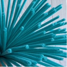 Синельная проволока простая, 6 мм х 30 см, бирюзовый, 100 шт.