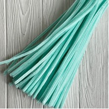 Синельная проволока простая, 6 мм х 30 см, лазурный, 100 шт.