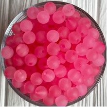 Бусина прозрачная матовая, 10 мм, розовая, упаковка 500 г