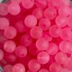 Бусина прозора матова, 8 мм, рожева, упаковка 500 г