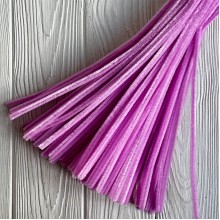 Синельний дріт простий, 6 мм х 30 см, рожево-бузковий, 100 шт. Синельний дріт простий, 6 мм х 30 см, рожево-бузковий, 100 шт.