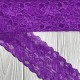 Кружево стрейчевое "Изабель", 8 см, темно-фиолетовый, рулон 9 м