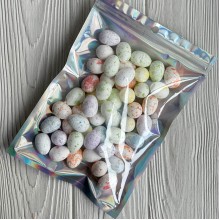 Пасхальные яйца (L00720), 1,8х2,5 см, белые с цветным, упаковка 50 шт.