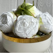 Бутон английской розы, 5-6 см, белая, упаковка 20 шт.