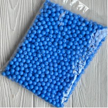 Бусина акриловая, 10 мм, васильковая, упаковка 500 г