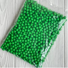 Бусина акриловая, 10 мм, зеленая, упаковка 500 г