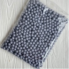 Бусина акриловая, 10 мм, графитовая, упаковка 500 г