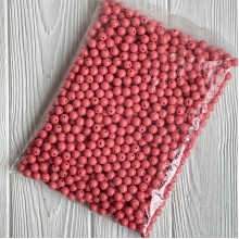 Бусина акриловая, 10 мм, пудровая, упаковка 500 г