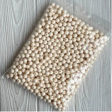 Бусина акриловая, 10 мм, молочная, упаковка 500 г