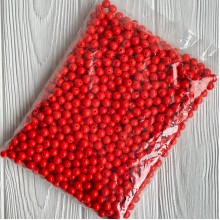 Бусина акриловая, 10 мм, красная, упаковка 500 г