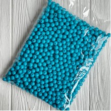 Бусина акриловая, 10 мм, темно-бирюзовая, упаковка 500 г