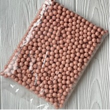 Бусина акриловая, 10 мм, персиковая, упаковка 500 г