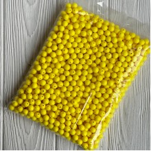 Бусина акриловая, 10 мм, светло-желтая, упаковка 500 г