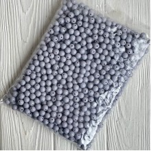 Бусина акриловая, 10 мм, серая, упаковка 500 г