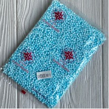 Бисер матовый, размер 6/0, светло-бирюзовый (43), упаковка 400 г