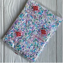 Бисер матовый, размер 6/0, пастельный микс (мікс51), упаковка 400 г