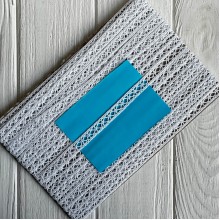 Кружево вязаное (D30092 / А016), 0,9 см, белое, рулон 13 м