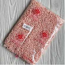 Бисер матовый, размер 6/0, нежно-персиковый (841С), упаковка 400 г