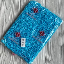 Бисер матовый, размер 6/0, насыщенно-бирюзовый (M43B), упаковка 400 г