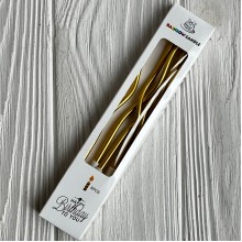 Набор свечей для торта крученый, 12,5 см, золото, упаковка 6 шт. 