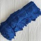 Кружево макраме широкое (KMS-7), 8,5 см, темно-синее, рулон 14 метров