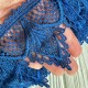 Кружево макраме широкое (KMS-7), 8,5 см, темно-синее, рулон 14 метров