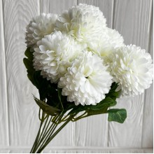 Букет астр, 6х42 см, молочный, шт.