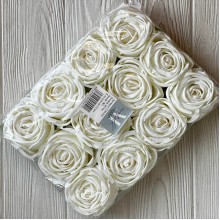 Бутон чайной розы, 7 см, белая, упаковка 12 шт.
