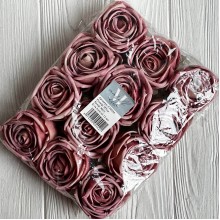 Бутон чайной розы, 7 см, темно-пудровая, упаковка 12 шт.