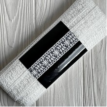 Кружево органзовое (D30104), 2,3 см, айвори, рулон 13 м