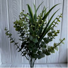 Гілка з ягідками (С30329), 41 см, зелено-біла, шт. Гілка з ягідками (С30329), 41 см, зелено-біла, шт.