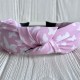Обруч чалма с бабочками, 4 см, светло-розовый, шт.