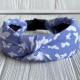 Обруч чалма з метеликами, 4 см, блакитно-ліловий, шт.