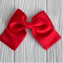 Атласный бант (с уточкой), 12х11 см, красный, шт.