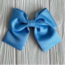 Атласный бант (с уточкой), 12х11 см, голубой, шт.