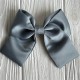 Атласный бант (с уточкой), 12х11 см, серый, шт.