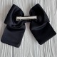 Атласный бант (с уточкой), 12х11 см, черный, шт.