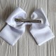 Атласный бант (с уточкой), 12х11 см, белый, шт.