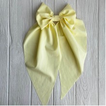 Бант платок софт большой, 14х35 см, светло-желтый, шт.