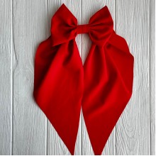 Бант платок софт большой, 14х35 см, красный, шт.